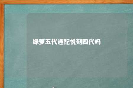 绿萝五代通配悦刻四代吗