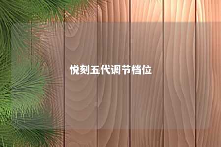 悦刻五代调节档位