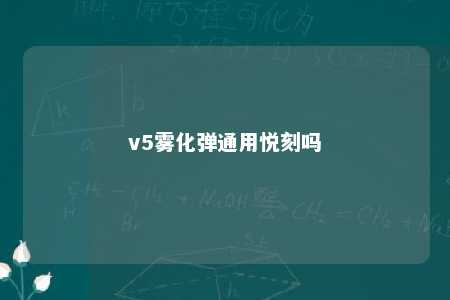 v5雾化弹通用悦刻吗