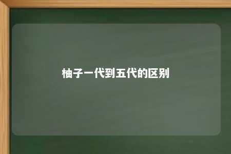 柚子一代到五代的区别