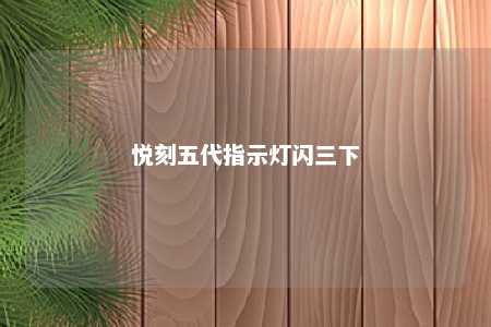 悦刻五代指示灯闪三下