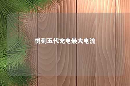 悦刻五代充电最大电流