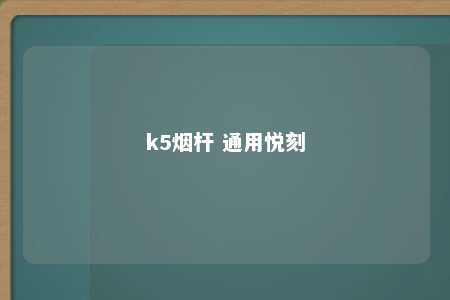 k5烟杆 通用悦刻