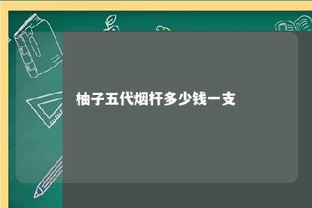 柚子五代烟杆多少钱一支