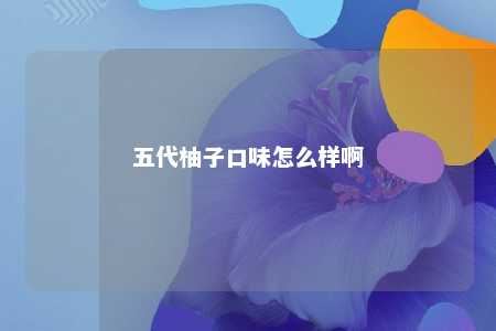 五代柚子口味怎么样啊