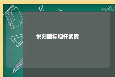 悦刻国标烟杆紫霞