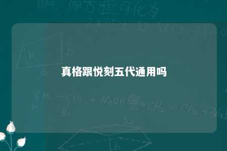 真格跟悦刻五代通用吗