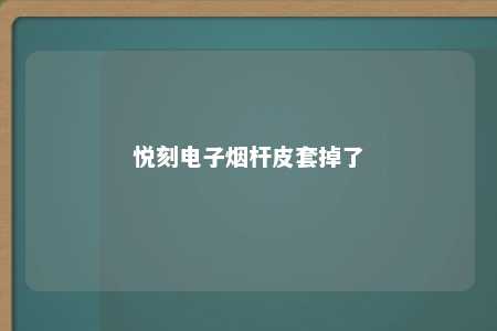 悦刻电子烟杆皮套掉了